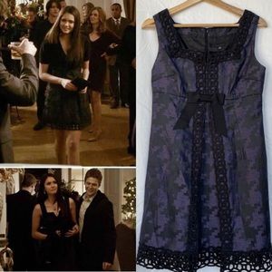 Anna Sui x Target ASO Elena Gilbert Vampire Diaries Black Houndstooth Dress US 9
